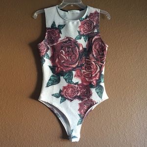 Floral print bodysuit